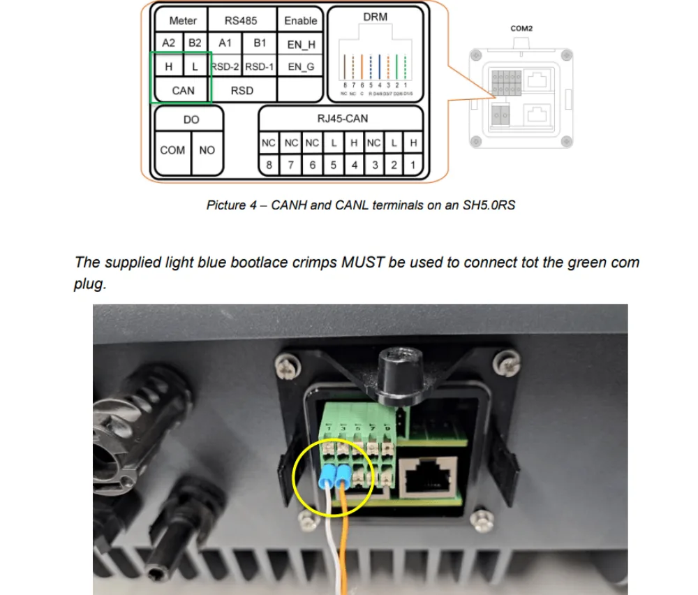 Sungrow SH15T / SH20T / SH25T Hybrid inverter, three-phase battery pack